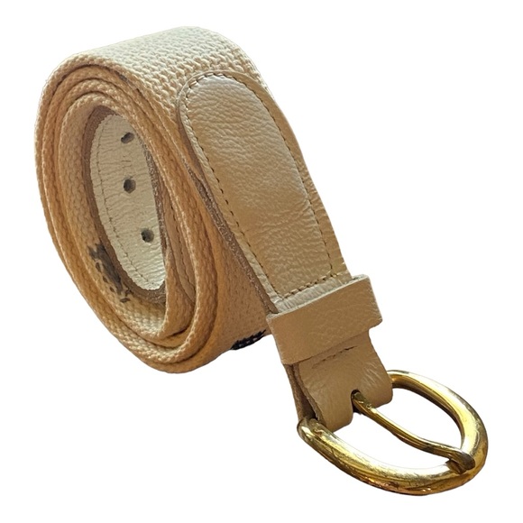 Preston Leather Products Women’s Croquet Themed Belt Size 39 - Picture 2 of 13